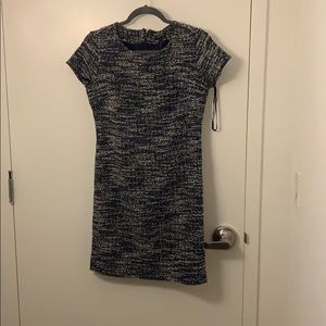 Navy and white business dress